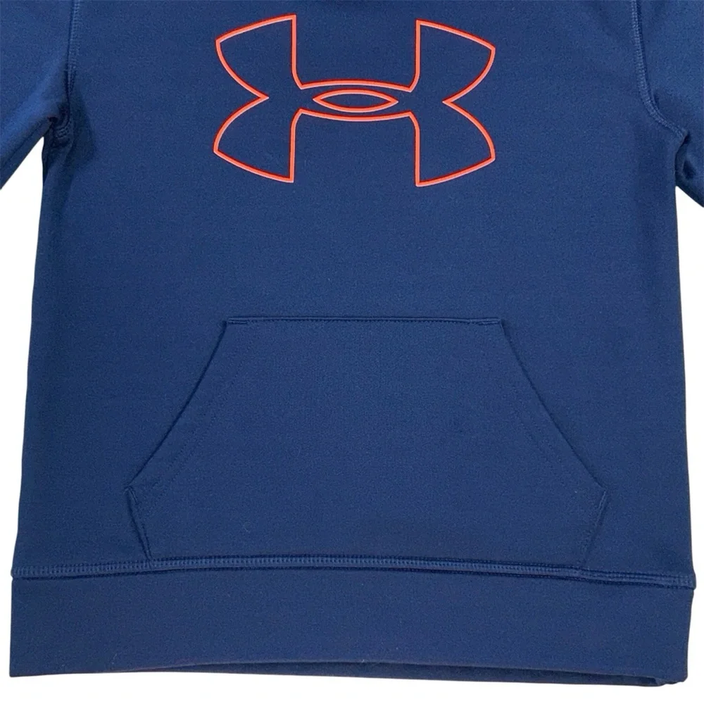 Under Armour Logo Hooded Sweatshirt Size 6 Youth - Picture 4 of 11